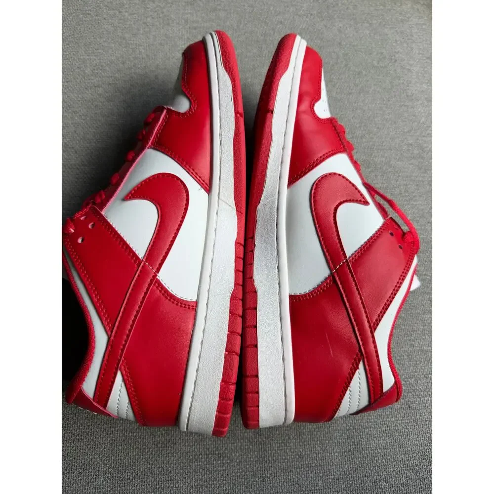 Nike Dunk Low Retro Men's Shoes White/University Red Sz 10